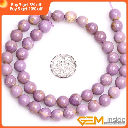 Natural 8mm Assorted Stone Round Beads – 15" Strand for DIY Jewelry Making